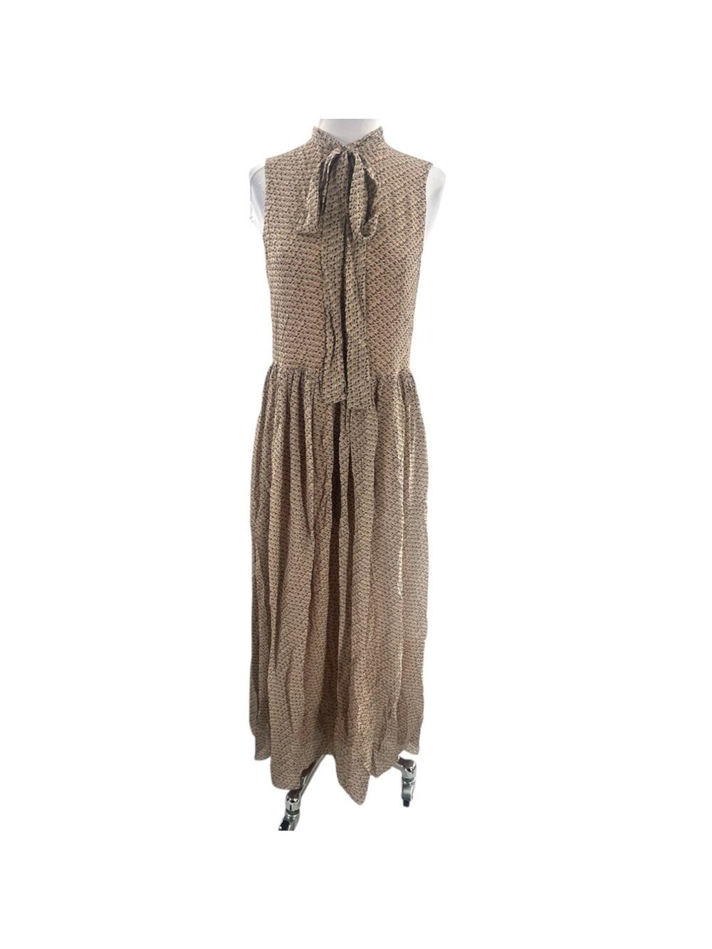 R/R studio silk bow neck maxi dress floral‎ sz 0